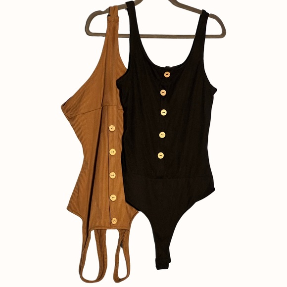 5/$25 Misc Bundle Deal - Brown and Black Bodysuit Bundle - L - Picture 1 of 6